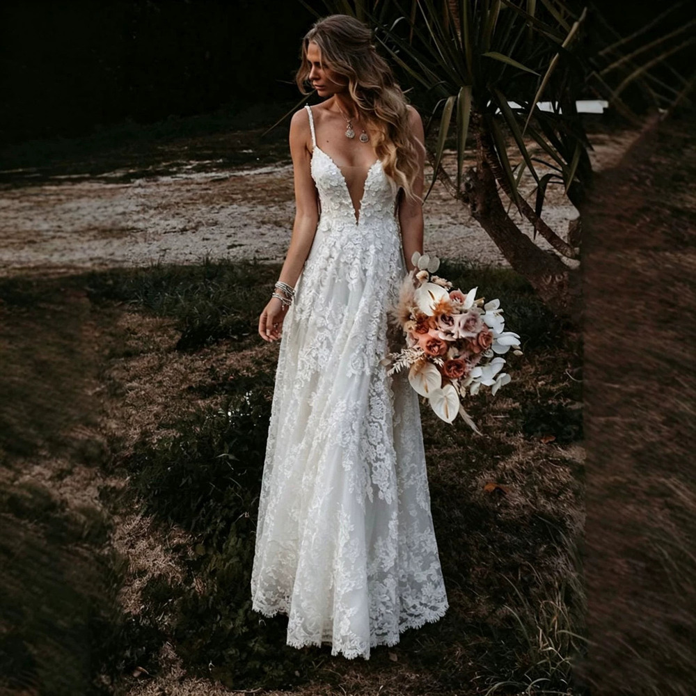 ZARA Sexy Lace Slit Wedding Evening Dress Long Gown